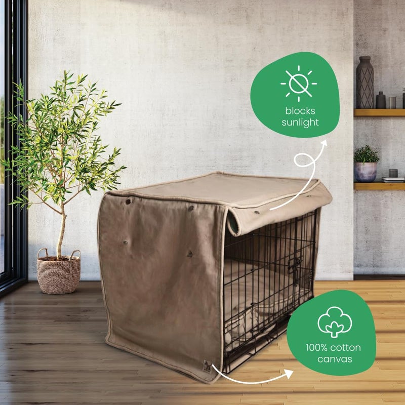 Molly Mutt Wild Horses Dog Crate Cover, 100% Cotton Canvas Cover with 2 Roll-Up Panels, Ideal for Dog or Cat Crate, Durable, Washable, and Free of Harmful Chemicals, 24" x 18" x 21" - Image 4